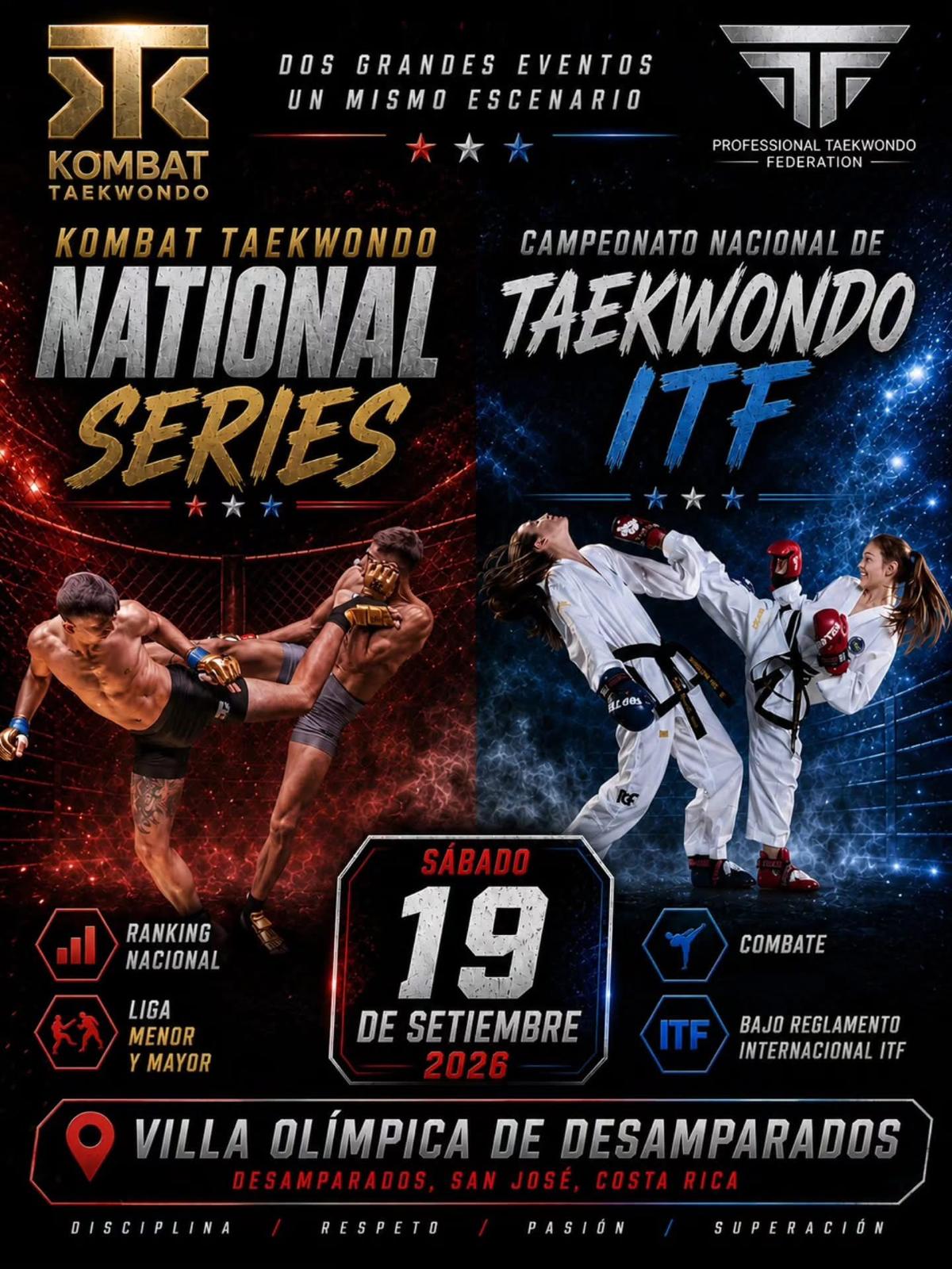 Kombat Taekwondo National Series Costa Rica 2026