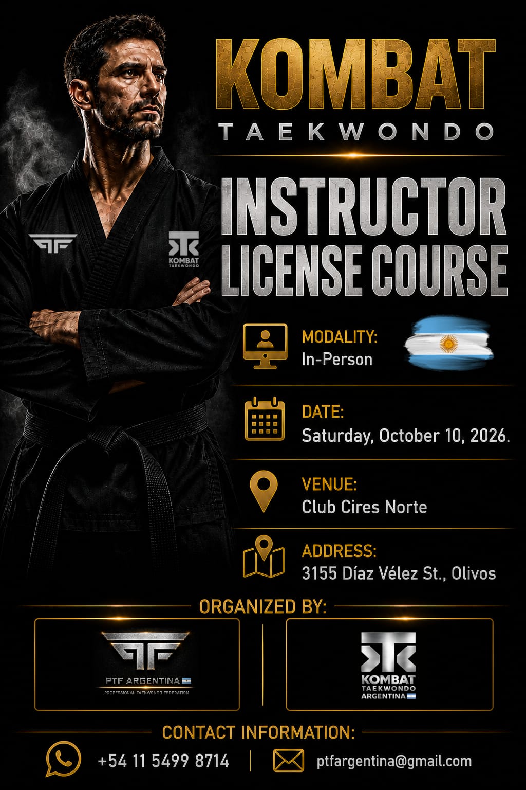 Kombat Taekwondo Instructor License