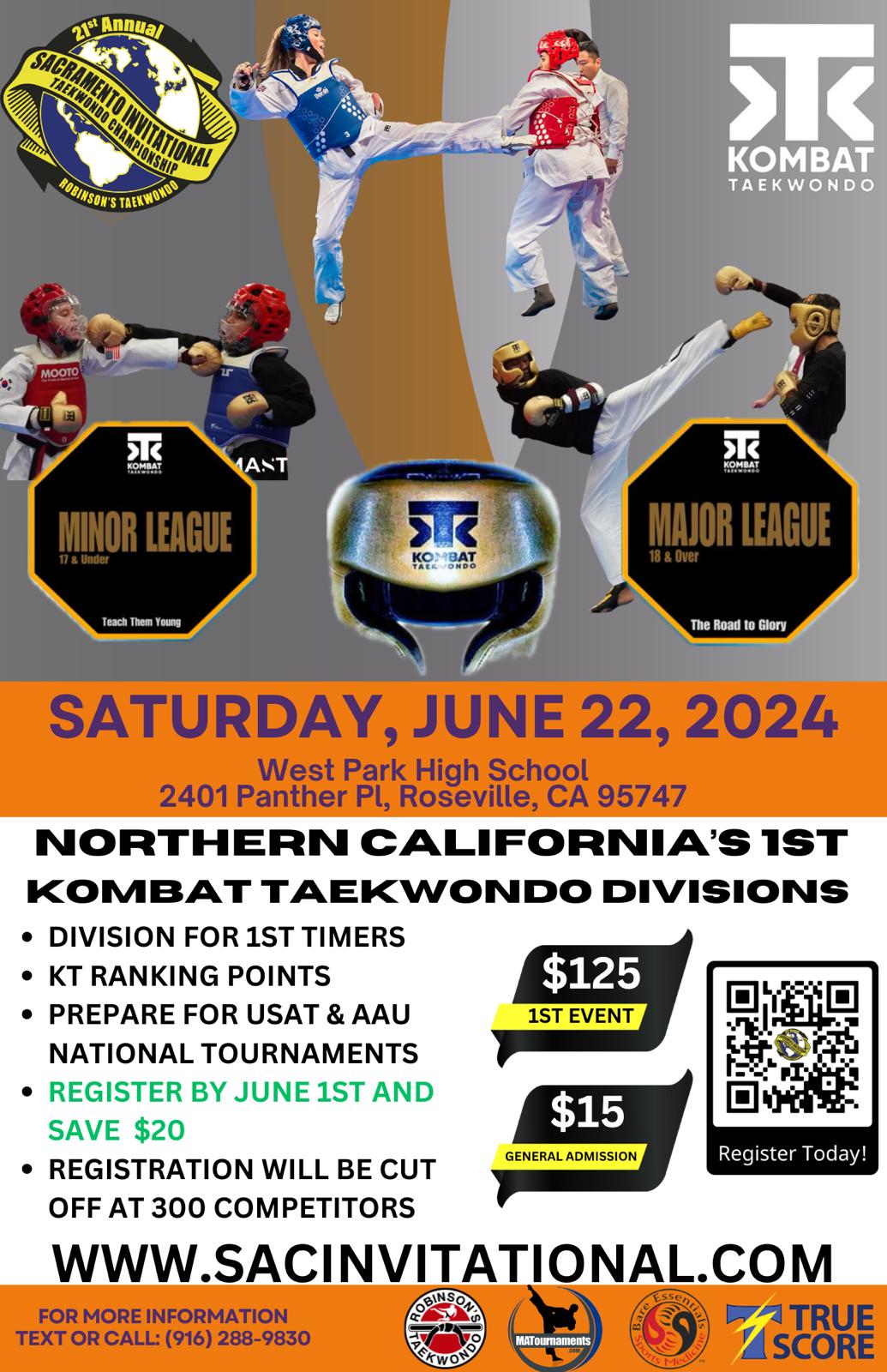 Northern California's 1st Kombat Taekwondo Divisions