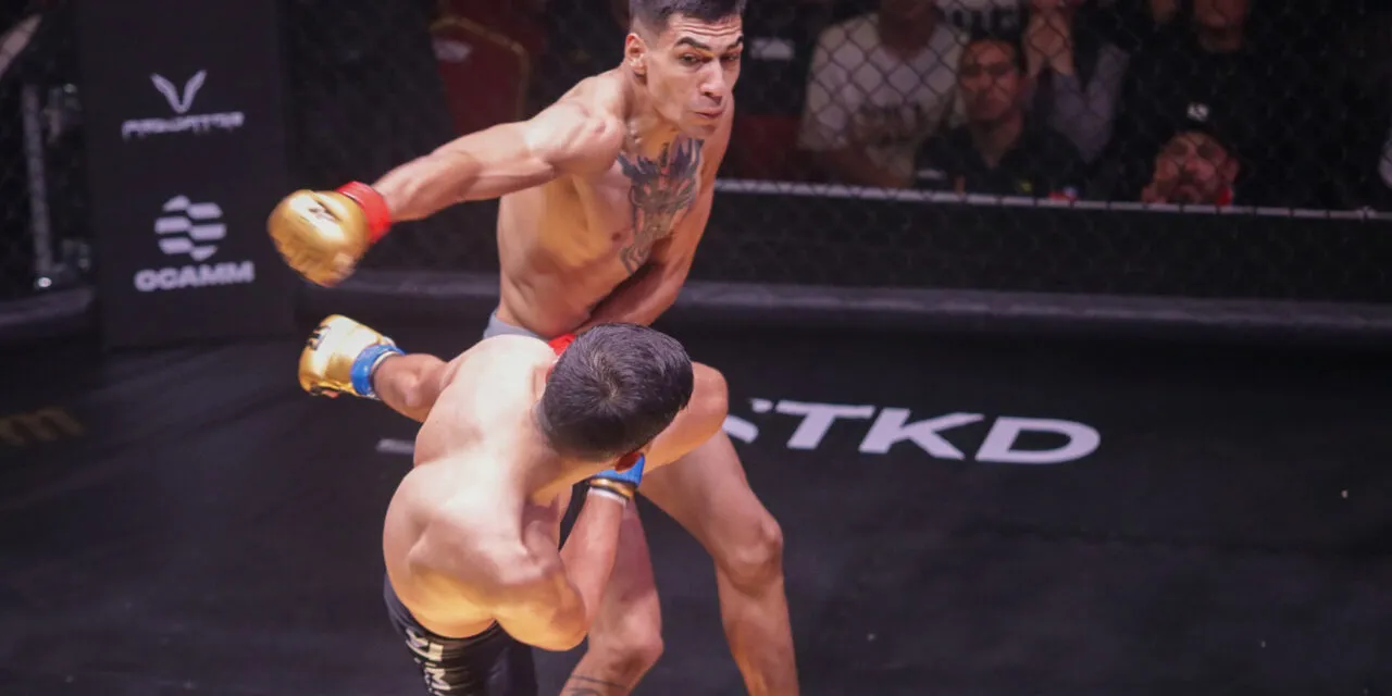 Jhan Cortés es el primer peleador en ganar en Kombat Taekwondo