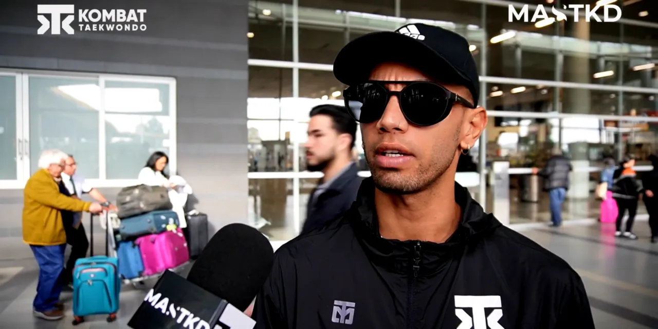 Óscar Muñoz llegó a Bogotá para enfrentarse a Niyaz Pulatov en Kombat Taekwondo